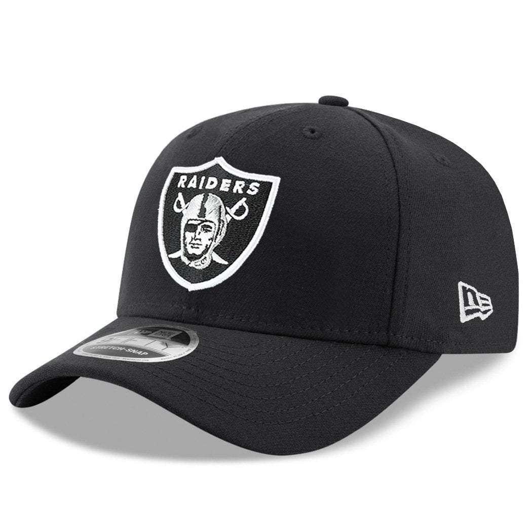New Era Caps Las Vegas Raiders New Era NFL Team Stretch-Snap 9FIFTY Curved Snapback Hat - Black