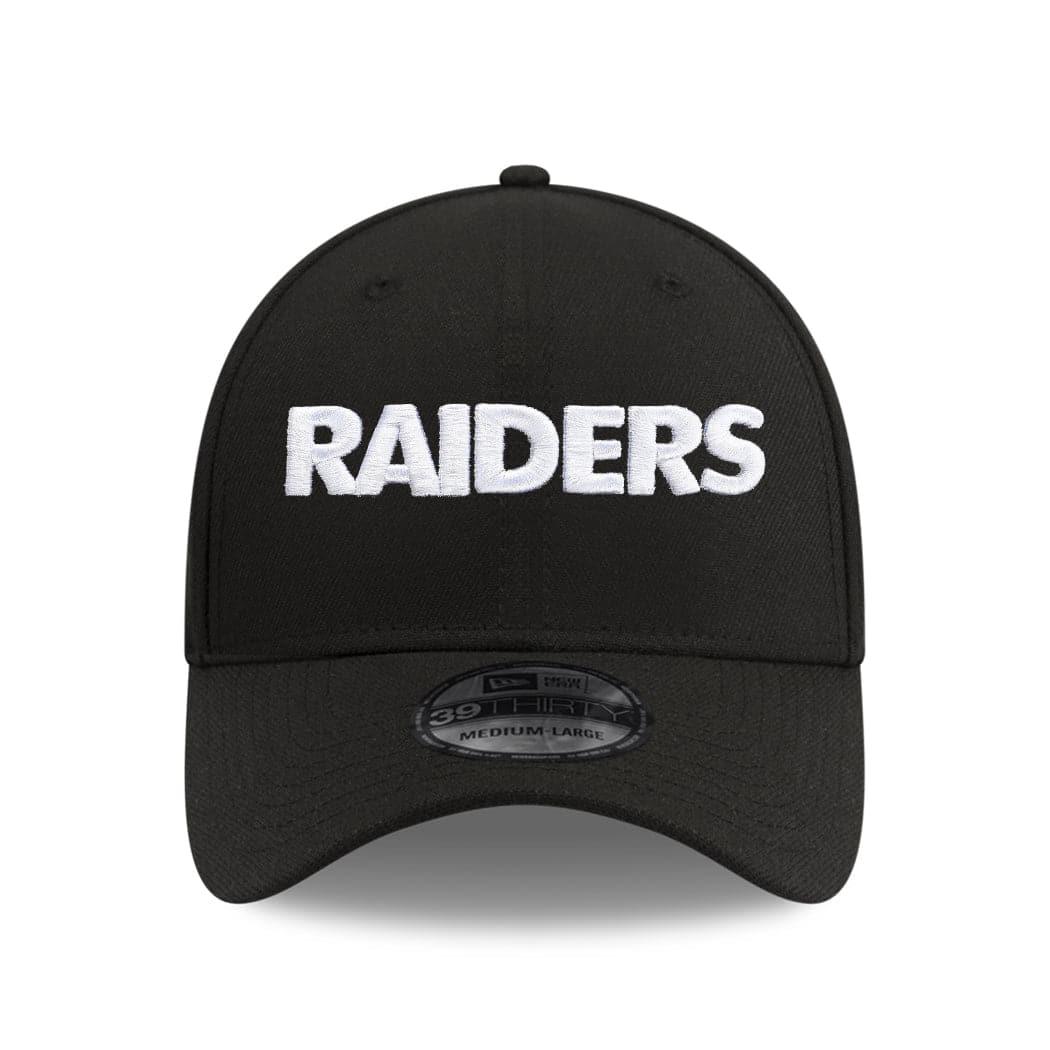 New Era Caps Las Vegas Raiders New Era NFL Wordmark 39THIRTY Flex Fit Curve Hat - Black