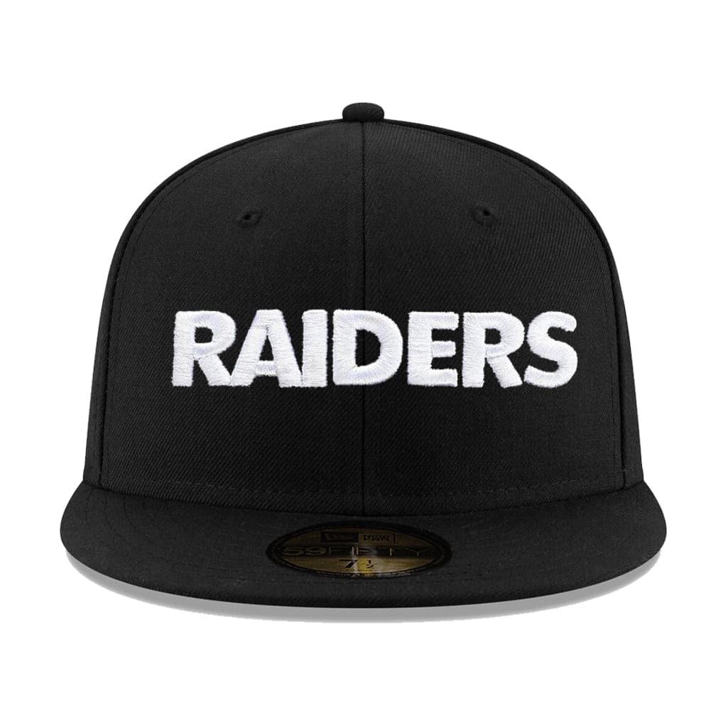 New Era Caps Las Vegas Raiders New Era NFL Wordmark 59FIFTY Fitted Hat - Black
