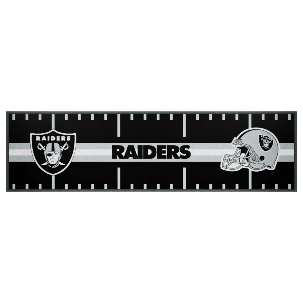 NFL Branded Accessories Las Vegas Raiders NFL Team Field 90 x 25cm Bar Runner/Mat