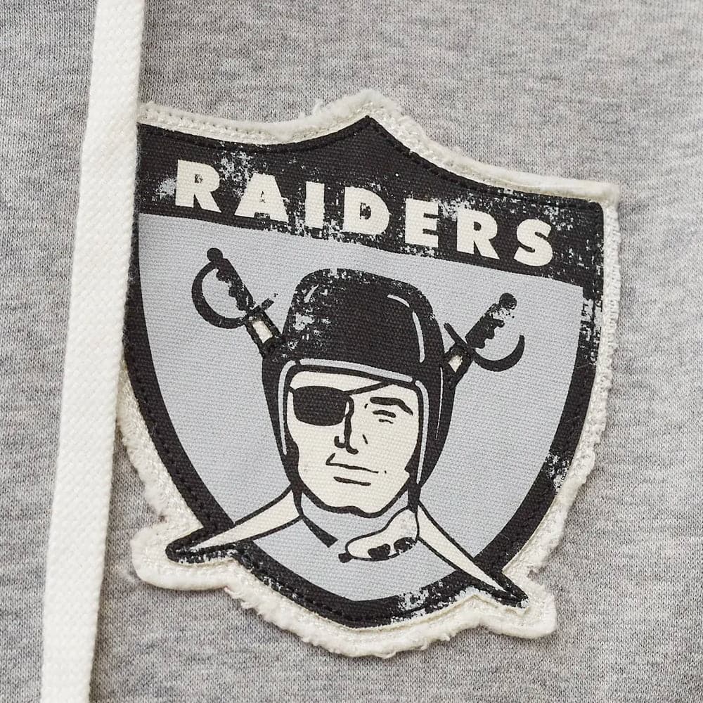 Nike Jumpers Las Vegas Raiders Nike NFL Historic Full Zip Fleece Hoodie Jumper - Grey
