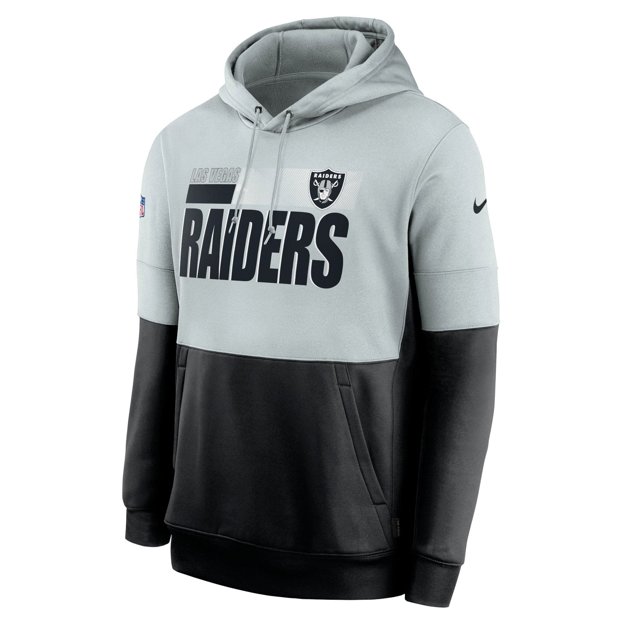 Nike Jumpers Las Vegas Raiders Nike NFL TN Lockup Therma Hoodie Jumper - Silver/Black
