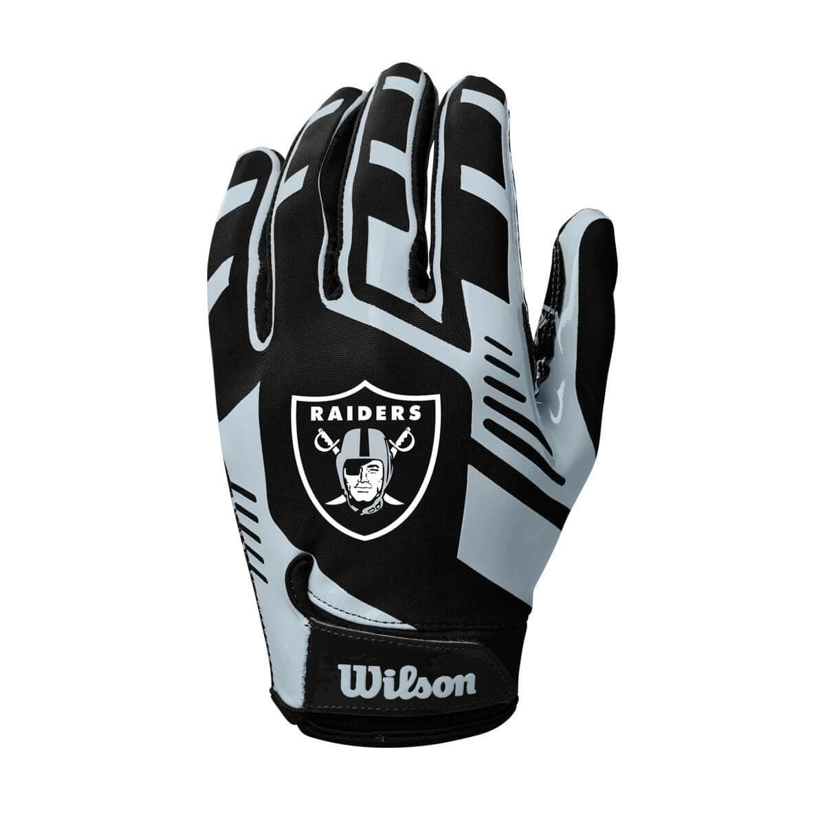 Wilson Sporting Goods Gloves Las Vegas Raiders Wilson NFL Team Stretch Fit Receiver Gloves