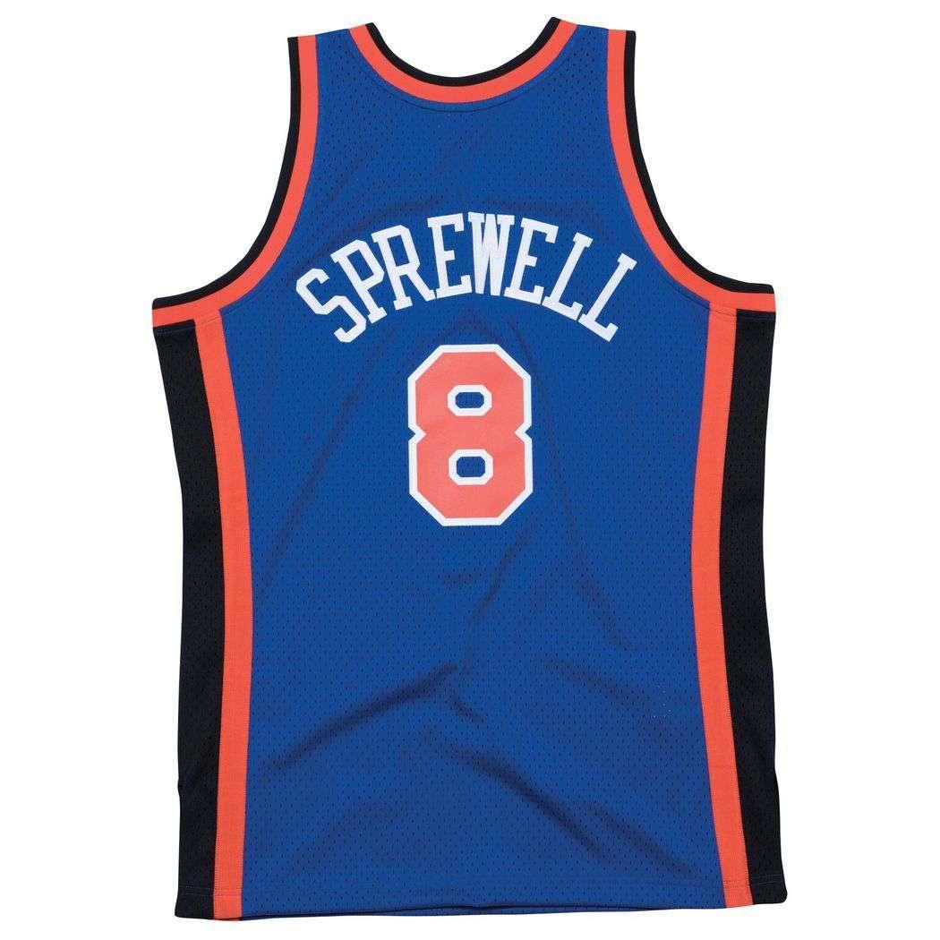 Mitchell And Ness Jerseys Latrell Sprewell New York Knicks Mitchell & Ness NBA 98-99 Swingman Jersey - Blue