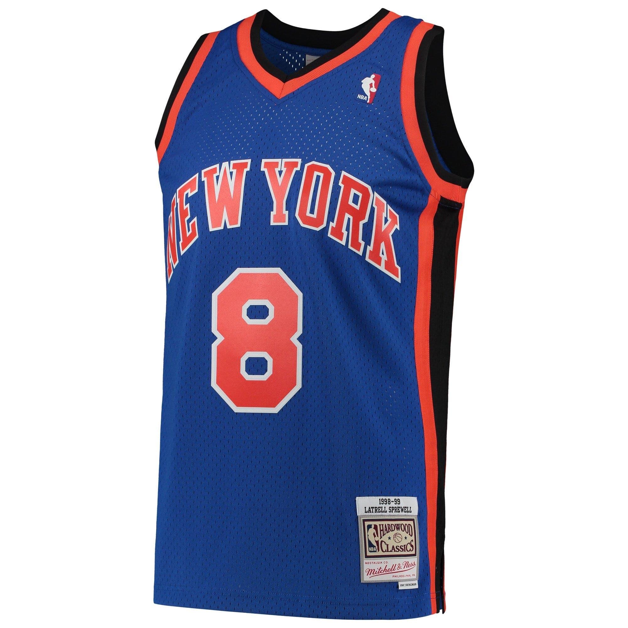 Mitchell And Ness Jerseys Latrell Sprewell New York Knicks Mitchell & Ness NBA 98-99 Swingman Jersey - Blue