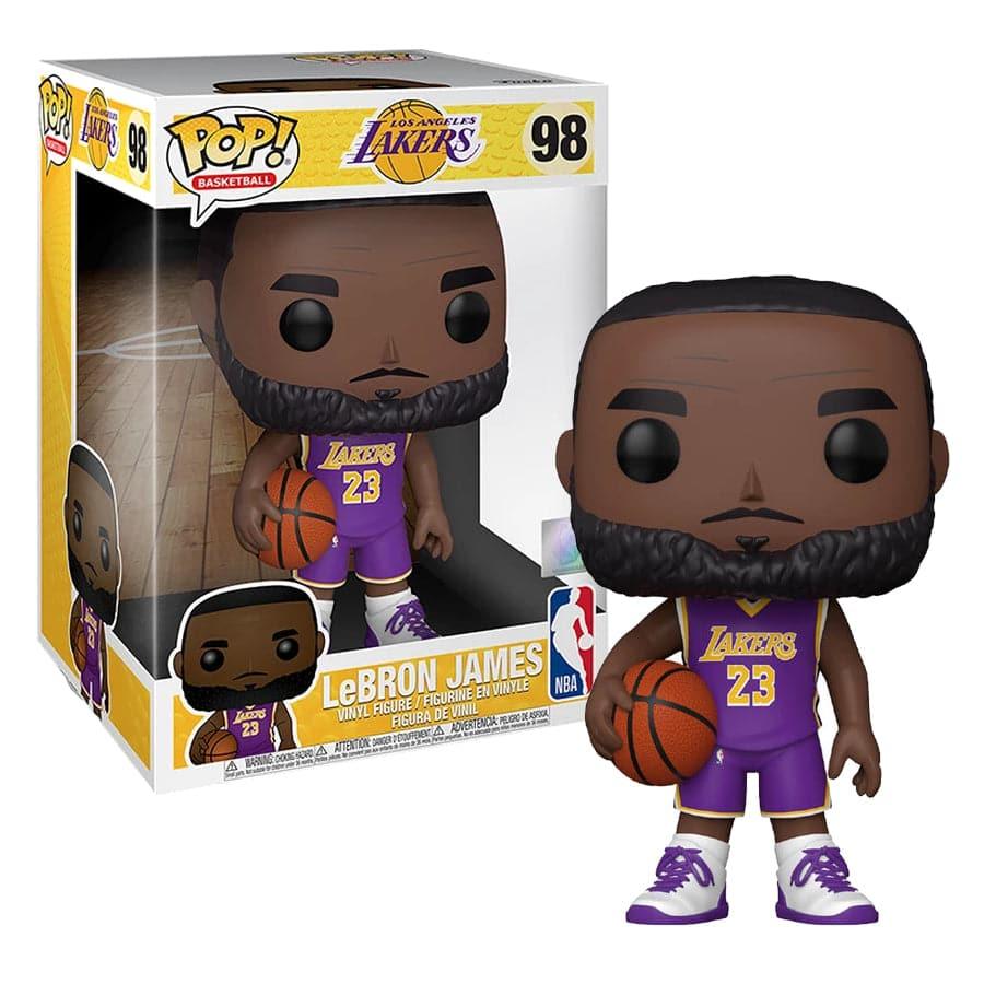 Funko Figures LeBron James Los Angeles Lakers Funko NBA Jumbo 10" 98 Pop Figure - Purple