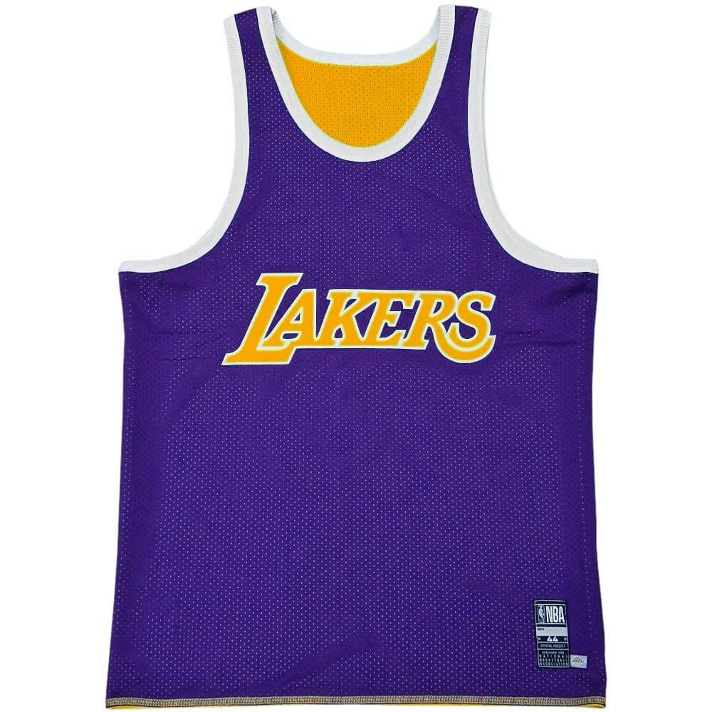 NBA Essentials Jerseys LeBron James Los Angeles Lakers NBA Essentials Reversible Mesh Tank - Gold/Purple