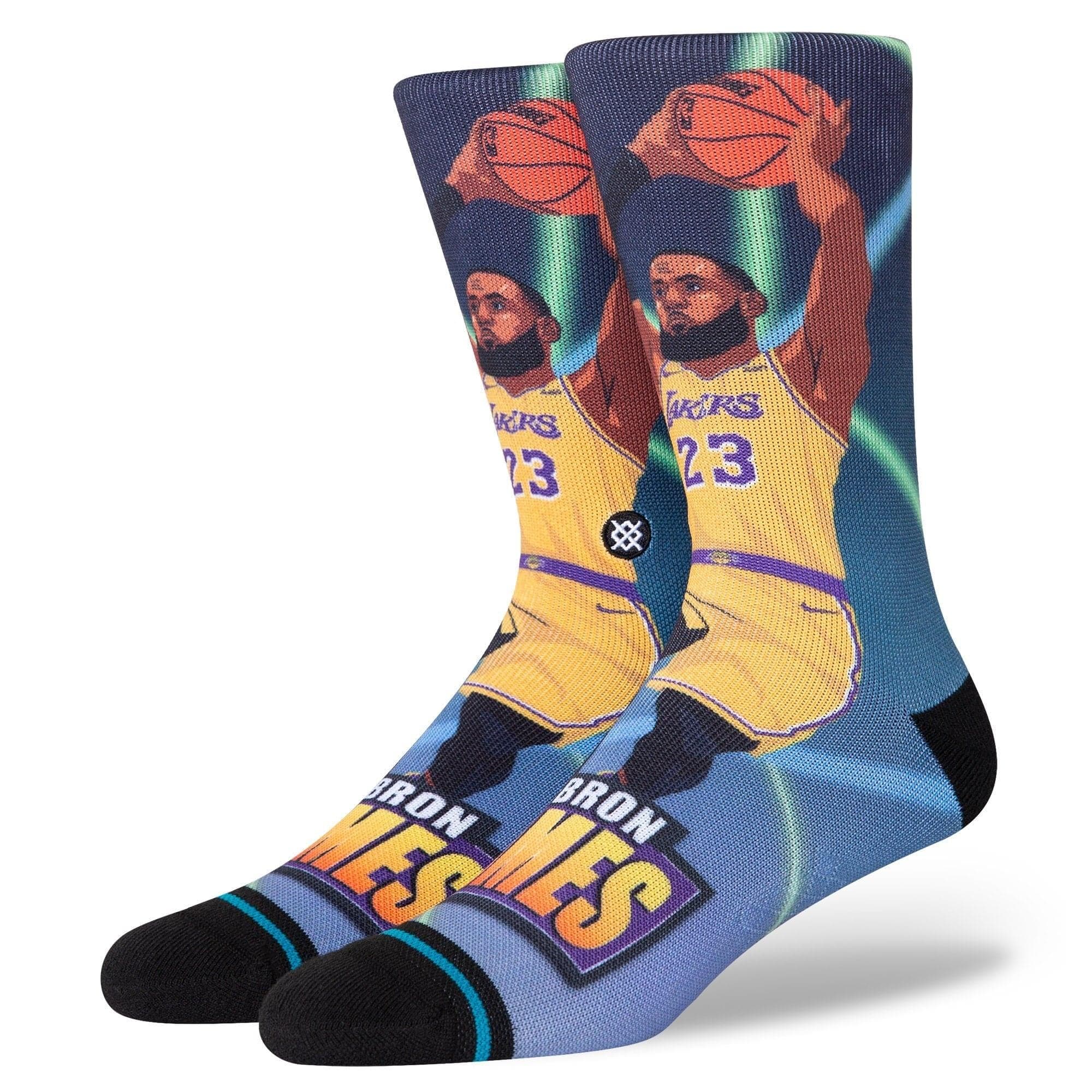 Stance Socks LeBron James Los Angeles Lakers Stance NBA Fast Break Player Crew Socks
