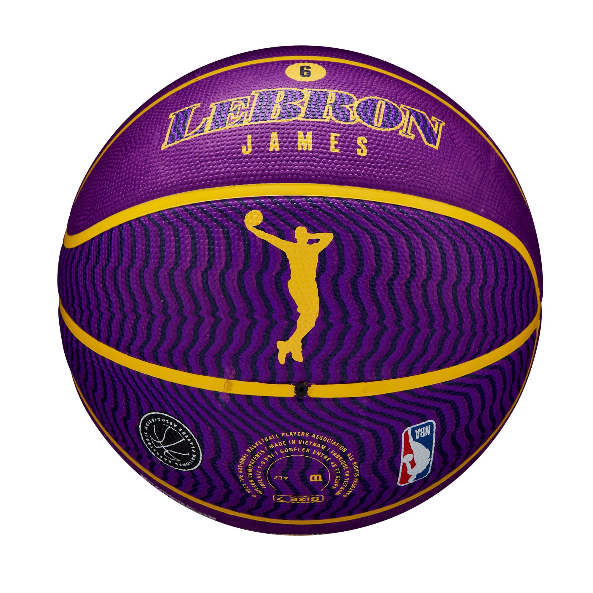 Wilson Sporting Goods Balls LeBron James Los Angeles Lakers Wilson NBA Icon #6 Full Size Basketball - Purple