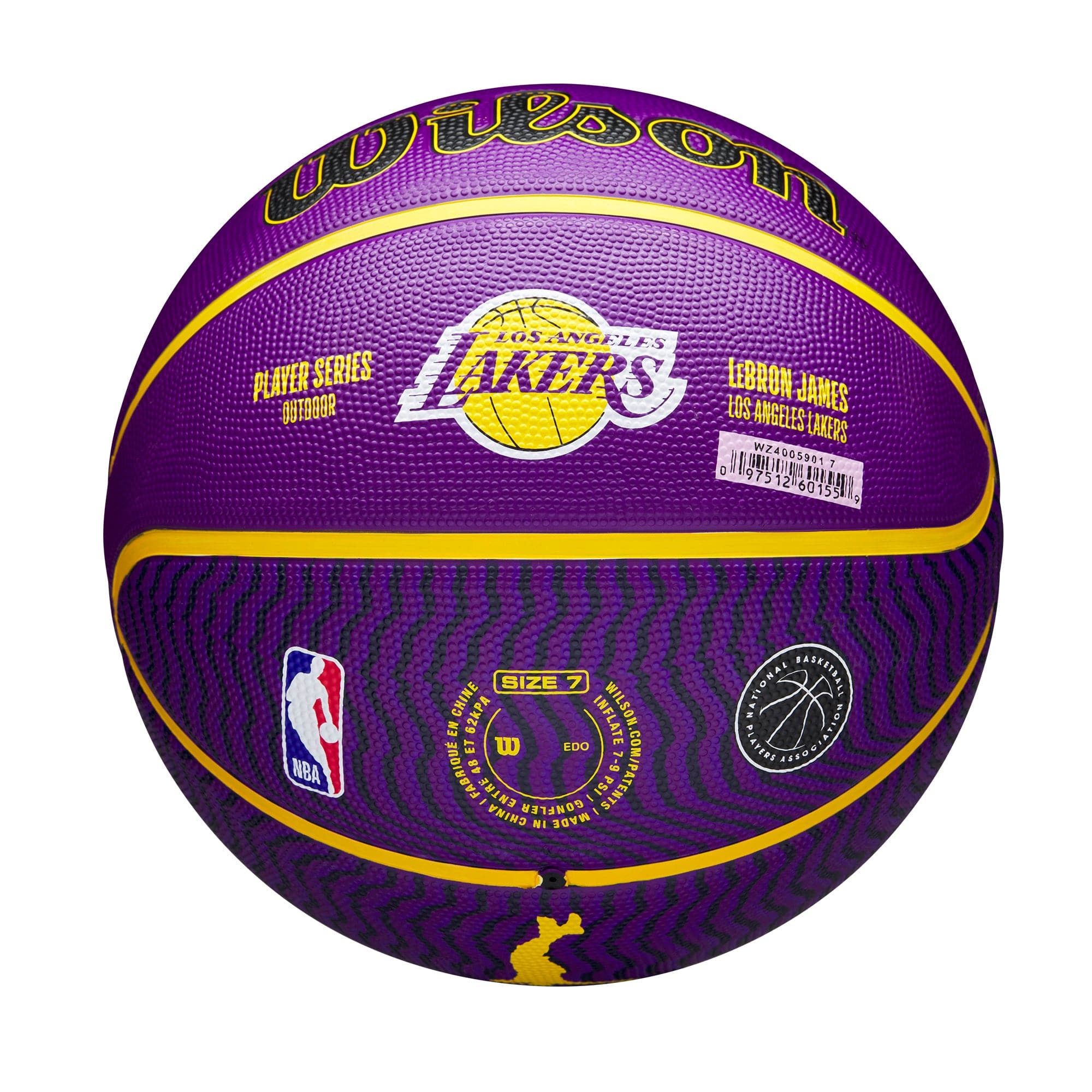 Wilson Sporting Goods Balls LeBron James Los Angeles Lakers Wilson NBA Icon #6 Full Size Basketball - Purple