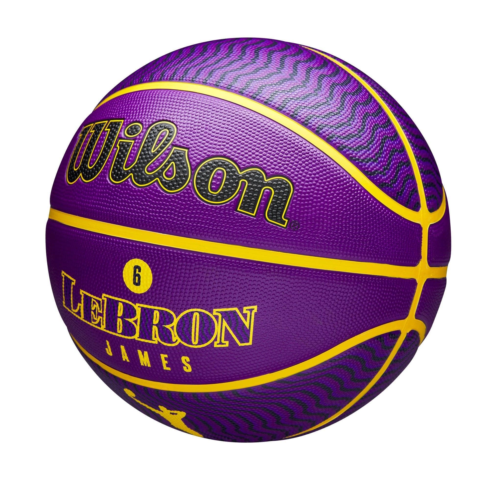 Wilson Sporting Goods Balls LeBron James Los Angeles Lakers Wilson NBA Icon #6 Full Size Basketball - Purple
