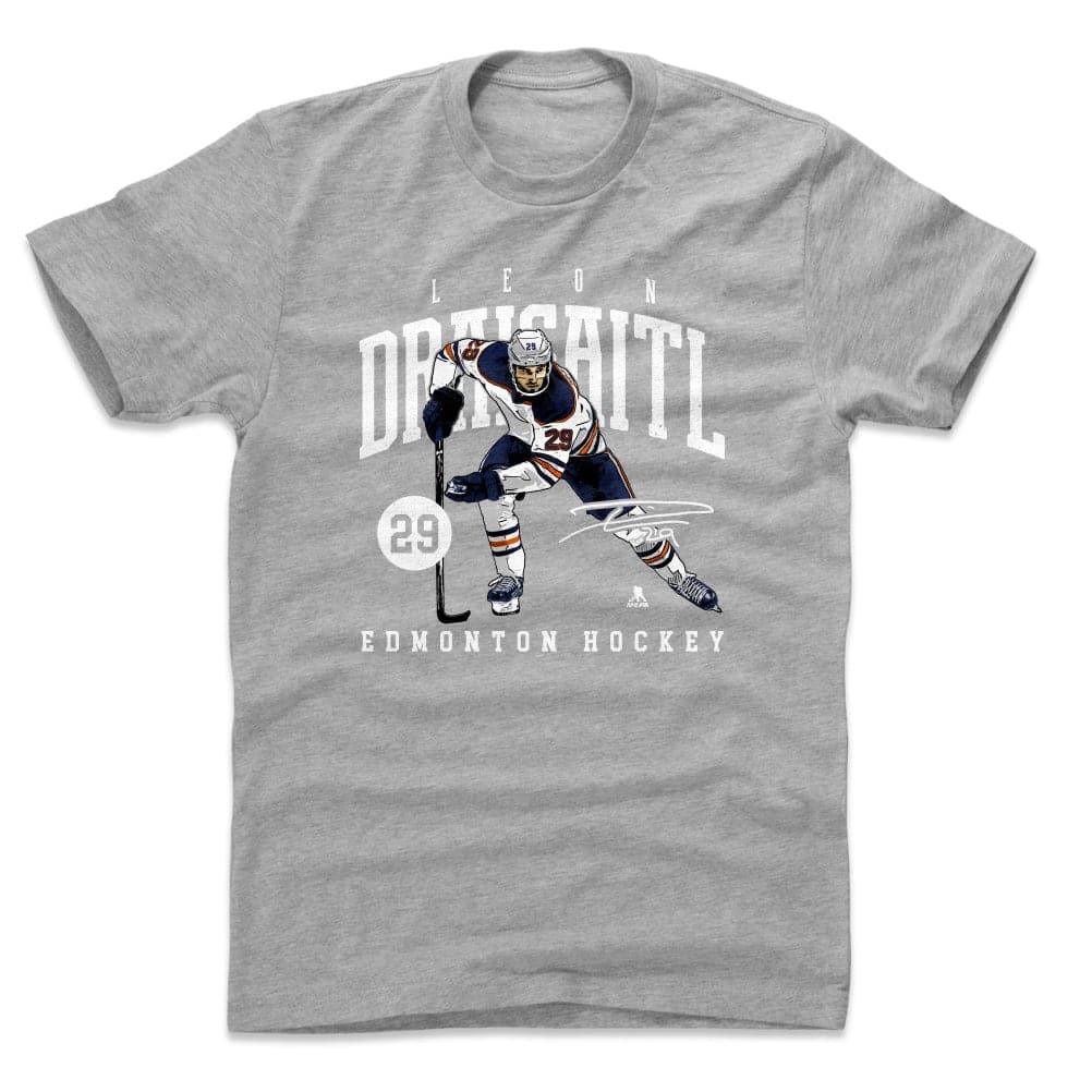 500 Level T-Shirts Leon Draisaitl Edmonton Oilers 500 Level NHL Game T-Shirt - Heather Grey