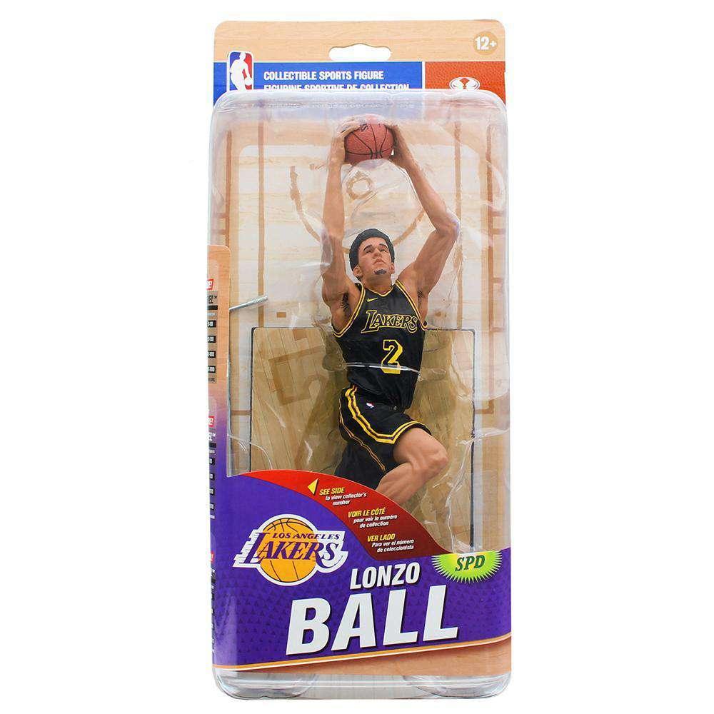 McFarlane Toys Figures Lonzo Ball Los Angeles Lakers McFarlane NBA Series 32 Gold 7" Figure - Black City Edition