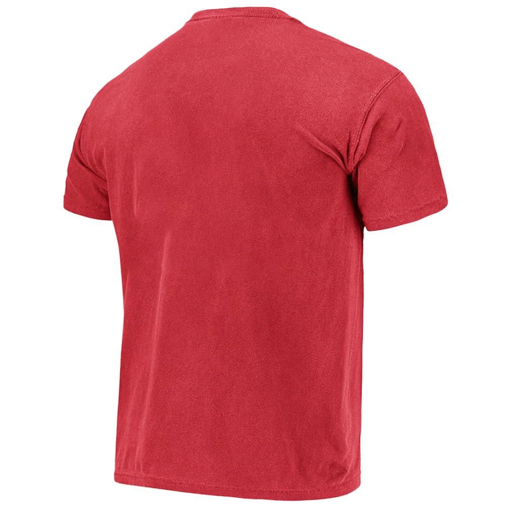 Majestic Athletic T-Shirts Los Angeles Angels Majestic MLB Classic Arch Vintage T-Shirt - Faded Red
