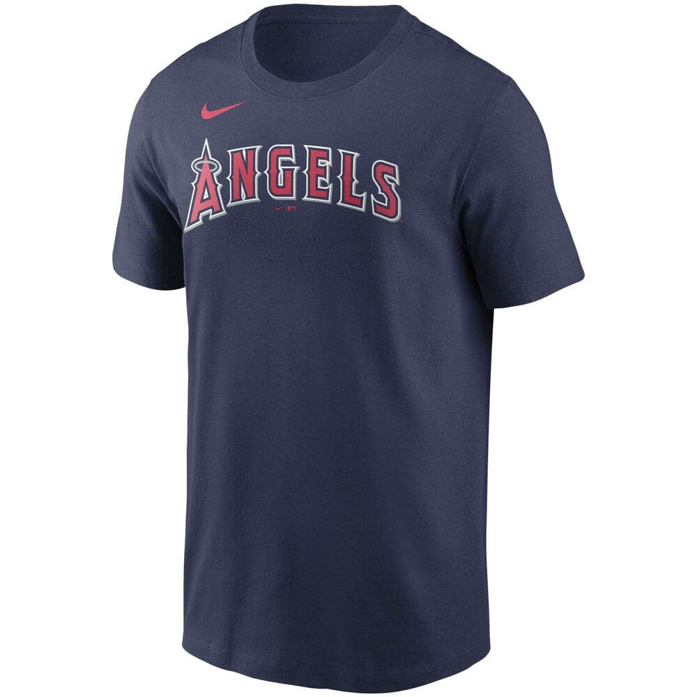 Nike T-Shirts Los Angeles Angels Nike MLB Team Wordmark T-Shirt - Navy