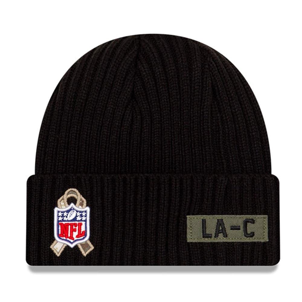 New Era Beanies Los Angeles Chargers New Era NFL 2020 Salute To Service Cuffed Knit Beanie - Black