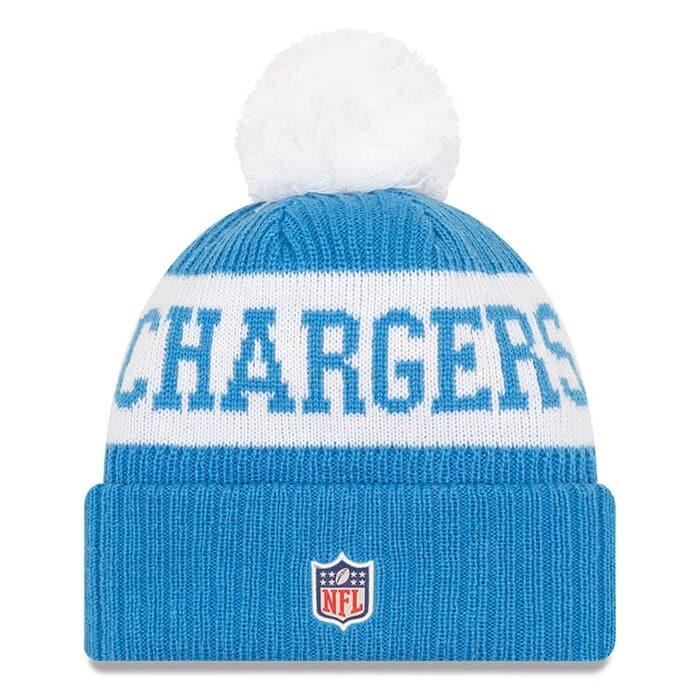 New Era Beanies Los Angeles Chargers New Era NFL 2020 Team Colour Sideline Knit Beanie - Blue