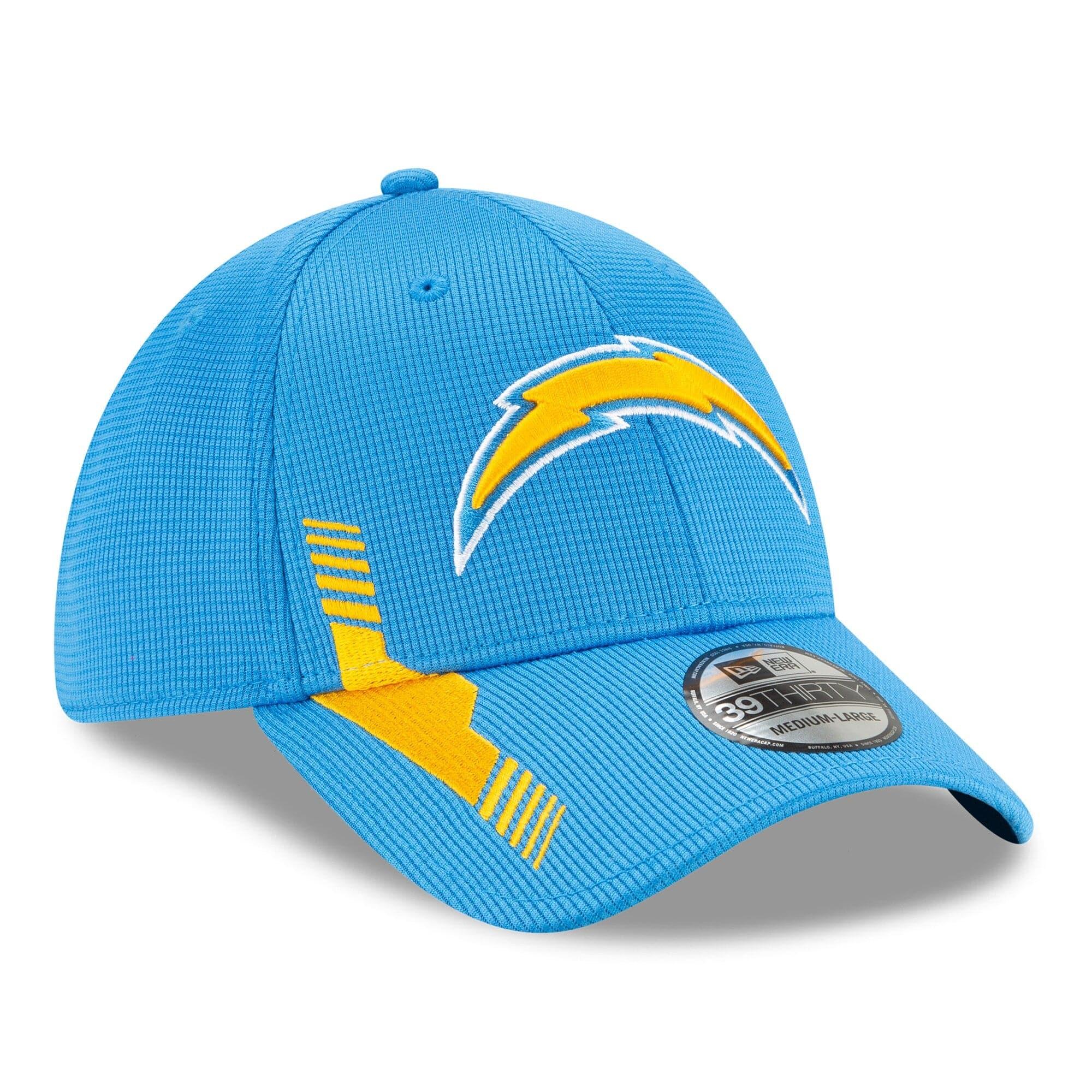 New Era Caps Los Angeles Chargers New Era NFL 2021 Sideline Home 39THIRTY Flex Fit Hat - Blue