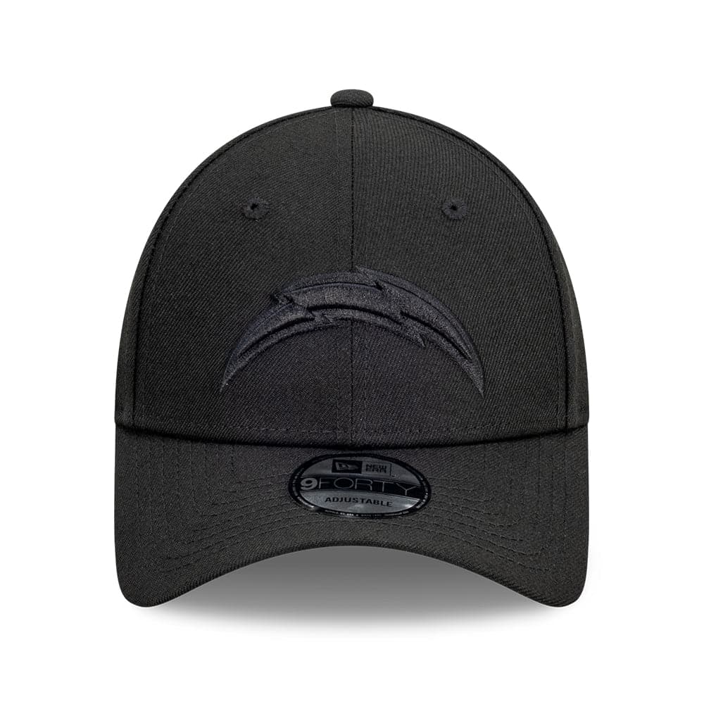 New Era Caps Los Angeles Chargers New Era NFL Black On Black 9FORTY Snapback Hat