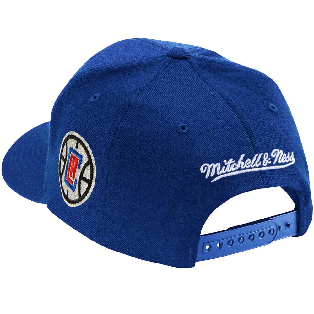 Mitchell And Ness Caps Los Angeles Clippers Mitchell & Ness NBA Iconic Classic Red Curve Snapback Hat - Blue