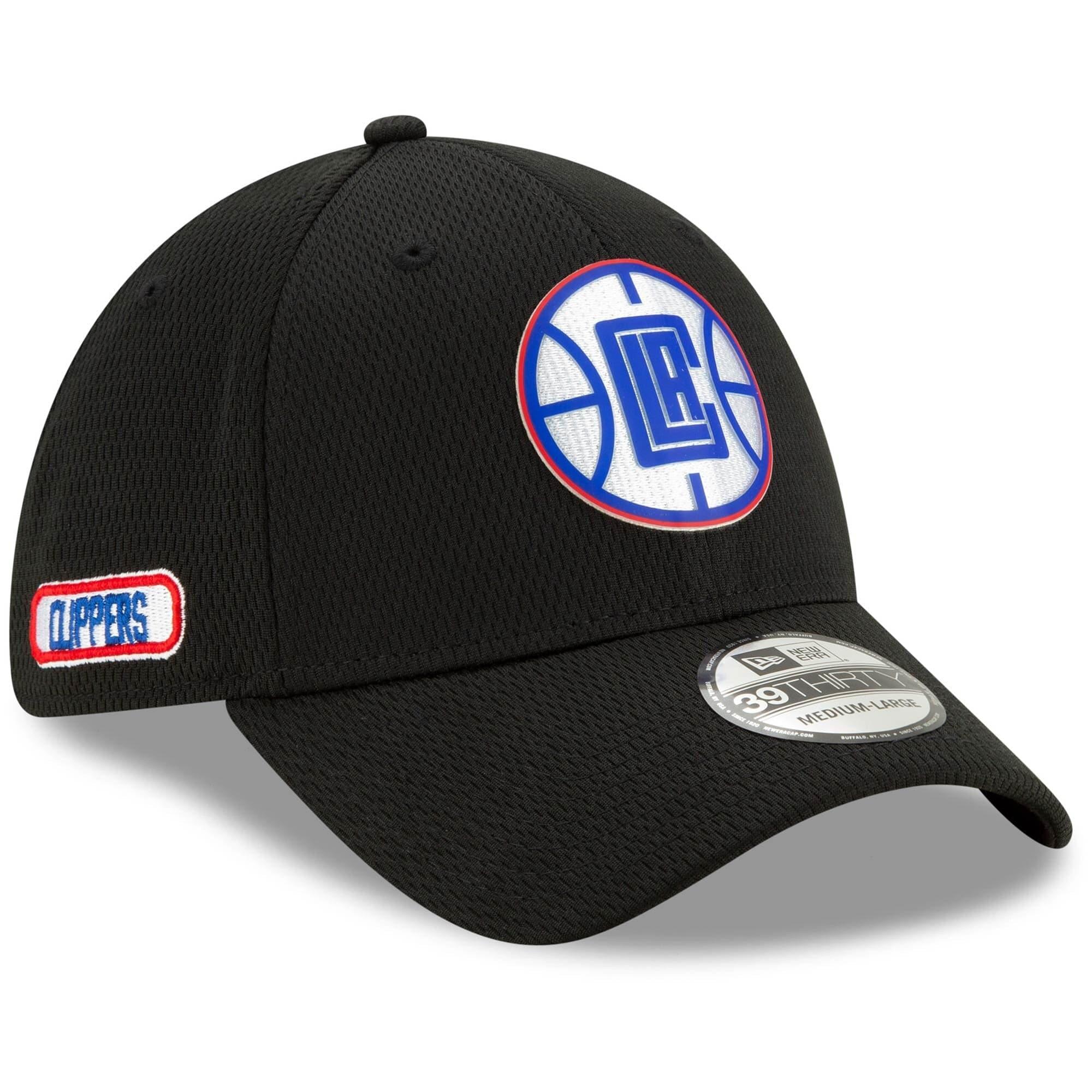 New Era Caps Los Angeles Clippers New Era NBA 2020 Back Half 39THIRTY Flex Fit Curve Hat - Black