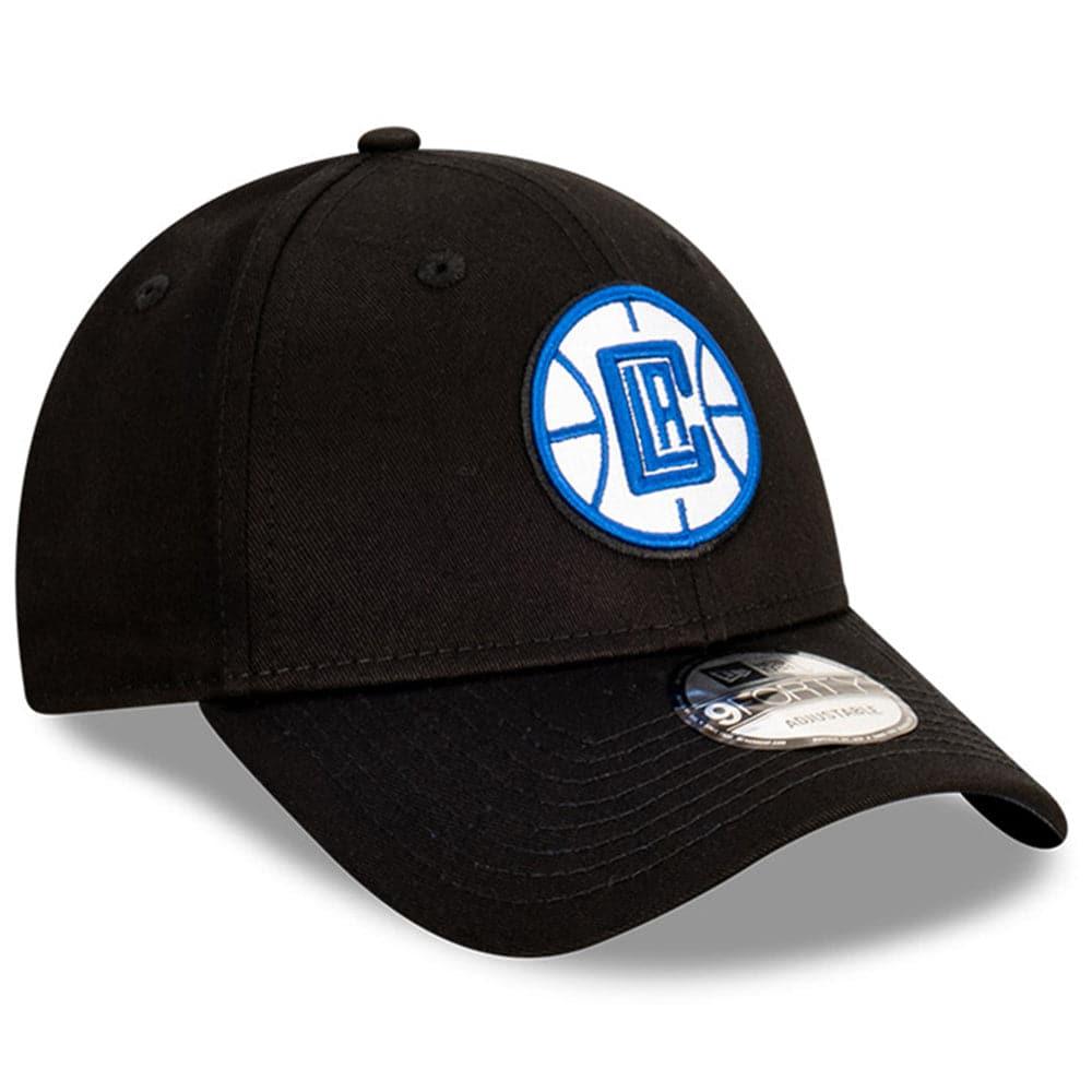 New Era Caps Los Angeles Clippers New Era NBA Team Stripes 9FORTY Cloth Strap Curve Hat - Black