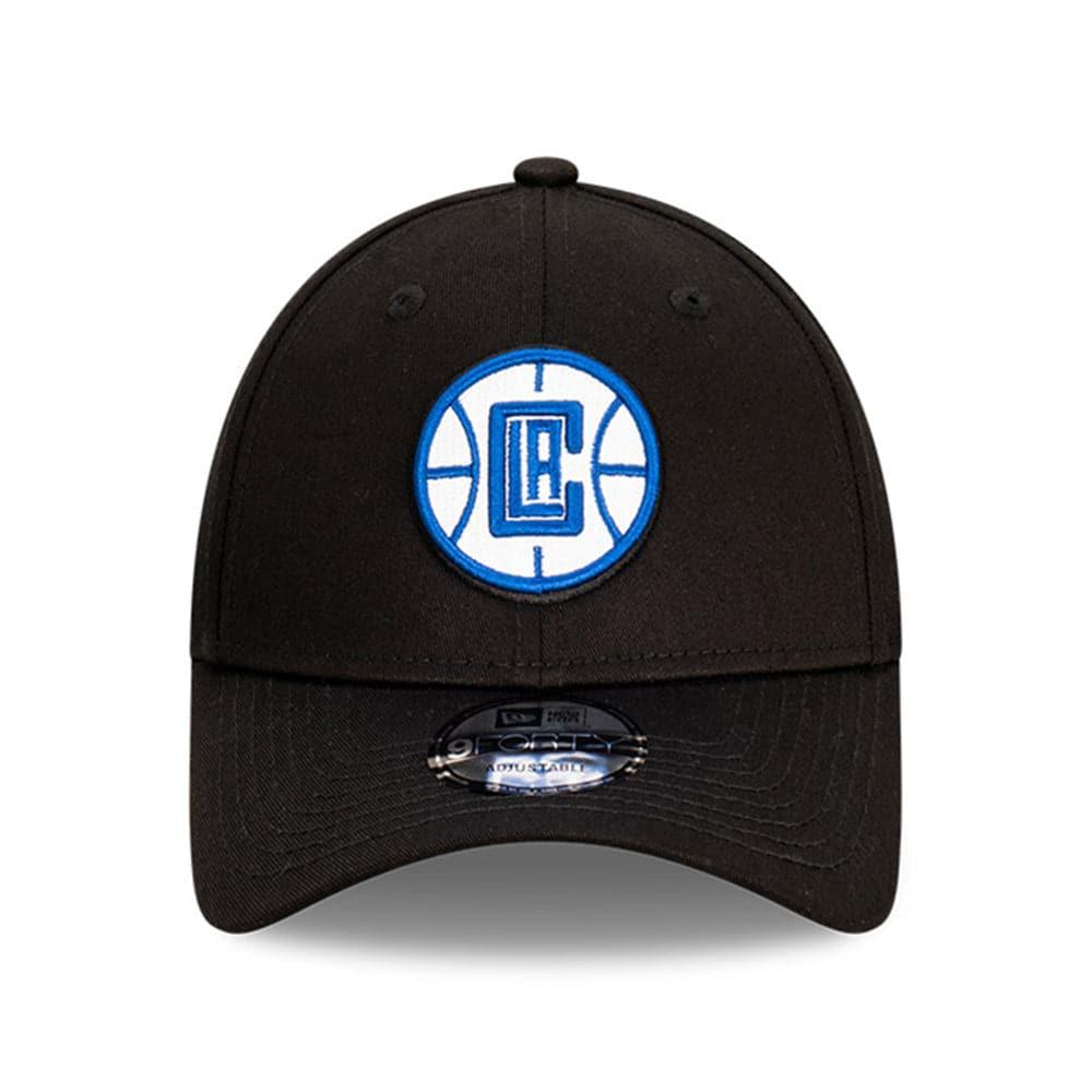 New Era Caps Los Angeles Clippers New Era NBA Team Stripes 9FORTY Cloth Strap Curve Hat - Black