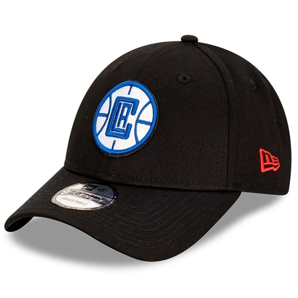 New Era Caps Los Angeles Clippers New Era NBA Team Stripes 9FORTY Cloth Strap Curve Hat - Black