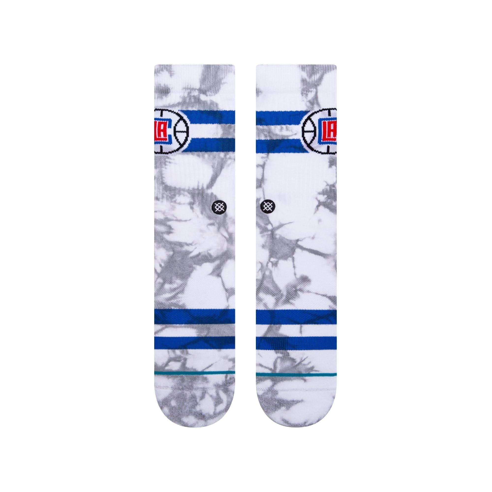 Stance Socks Large (9-12 US) Los Angeles Clippers Stance NBA Team Dyed Crew Socks - White