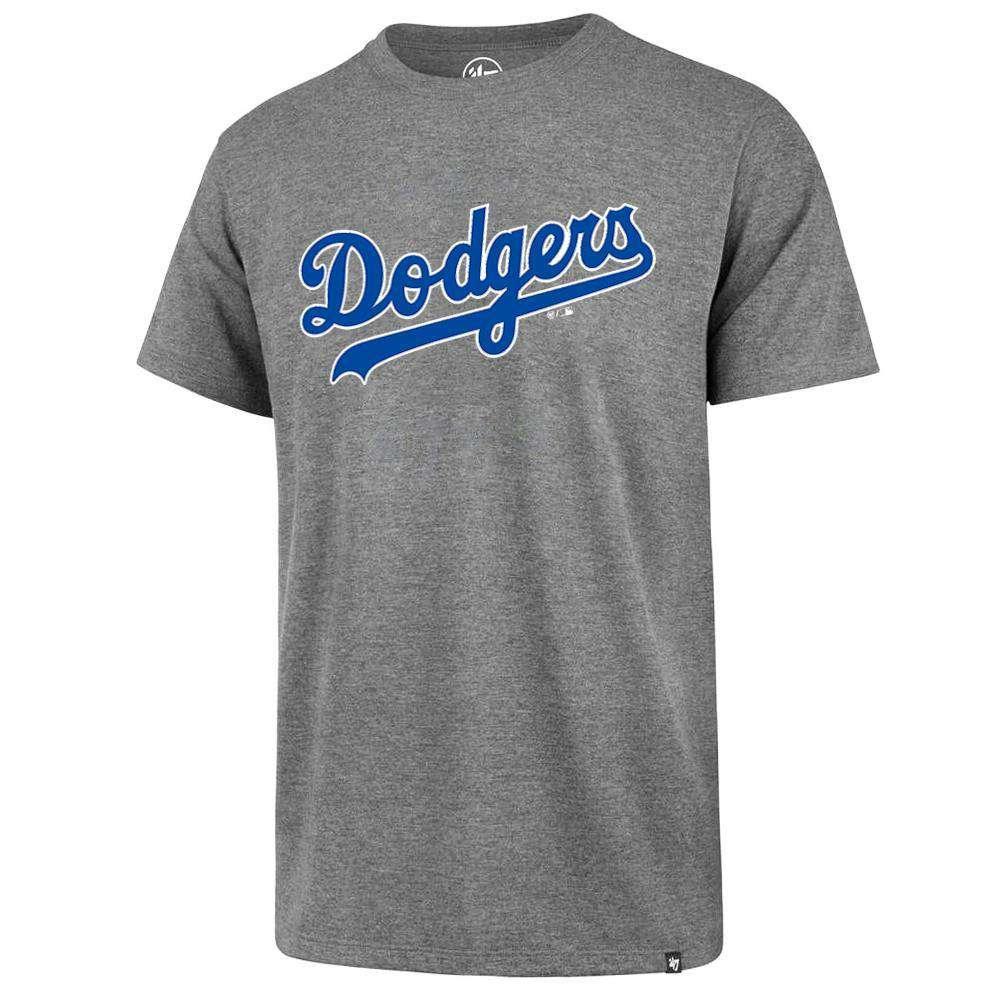 47 Brand T-Shirts Los Angeles Dodgers '47 MLB Wordmark Splitter T-Shirt - Grey