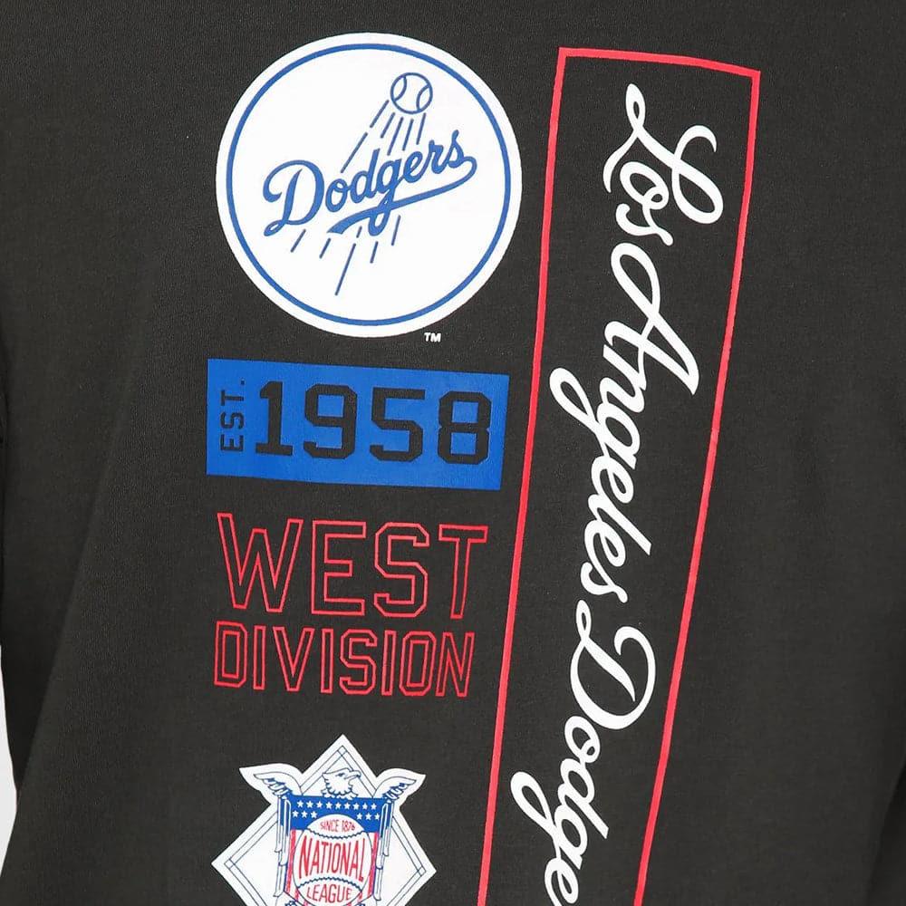 Majestic Athletic Long Sleeve Tees Los Angeles Dodgers Majestic MLB Gramer Long Sleeve T-Shirt - Pirate Black
