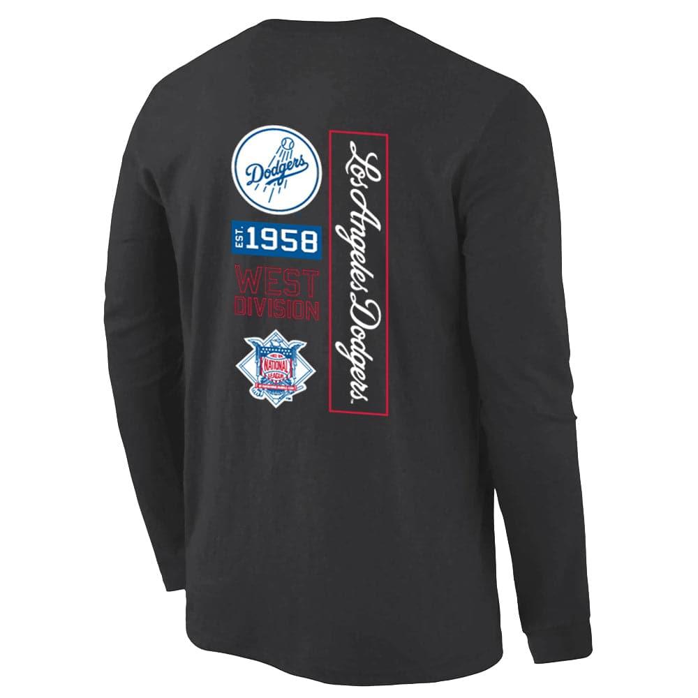Majestic Athletic Long Sleeve Tees Los Angeles Dodgers Majestic MLB Gramer Long Sleeve T-Shirt - Pirate Black