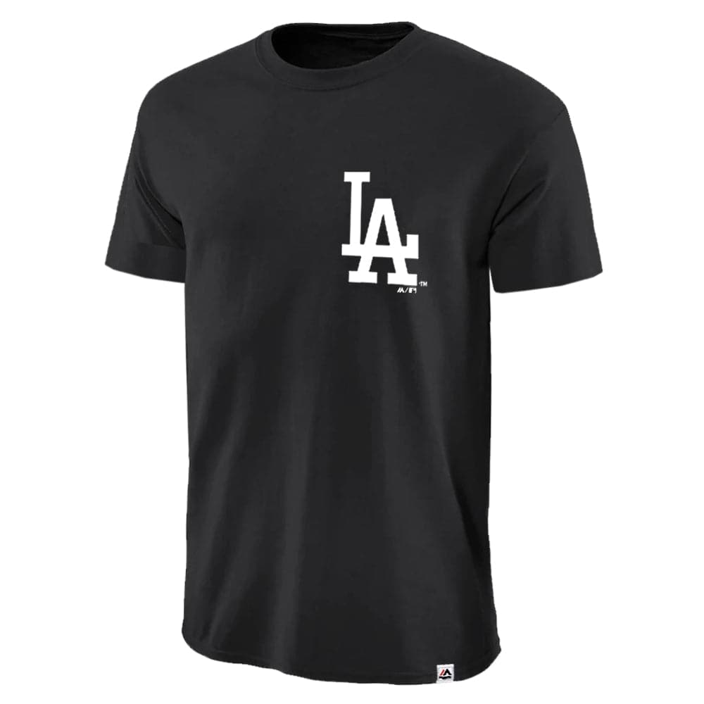 Majestic Athletic T-Shirts Los Angeles Dodgers Majestic MLB Jeaner 2 T-Shirt - Black