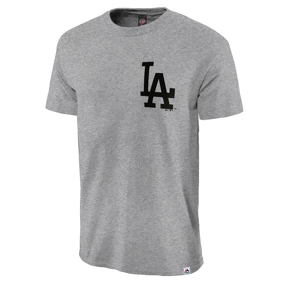 Majestic Athletic T-Shirts Los Angeles Dodgers Majestic MLB Jeaner T-Shirt - Grey