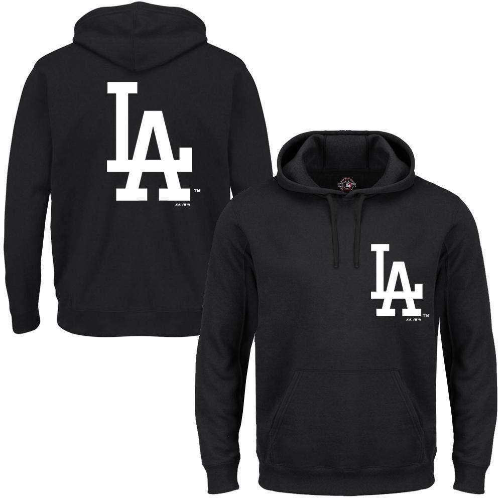 Majestic Athletic Jumpers Los Angeles Dodgers Majestic MLB Juke Hoodie Jumper - Black