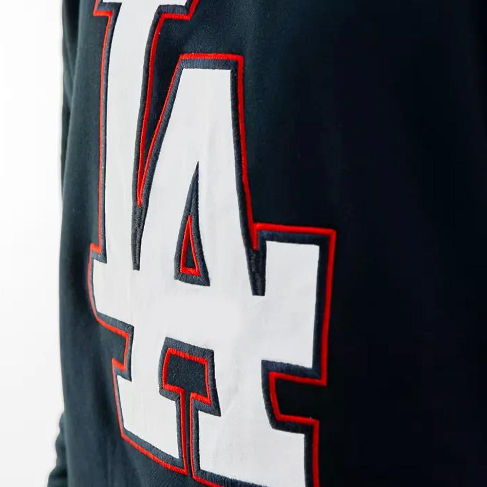 Majestic Athletic Jumpers Los Angeles Dodgers Majestic MLB Large Patch Logo Crew Jumper - Navy