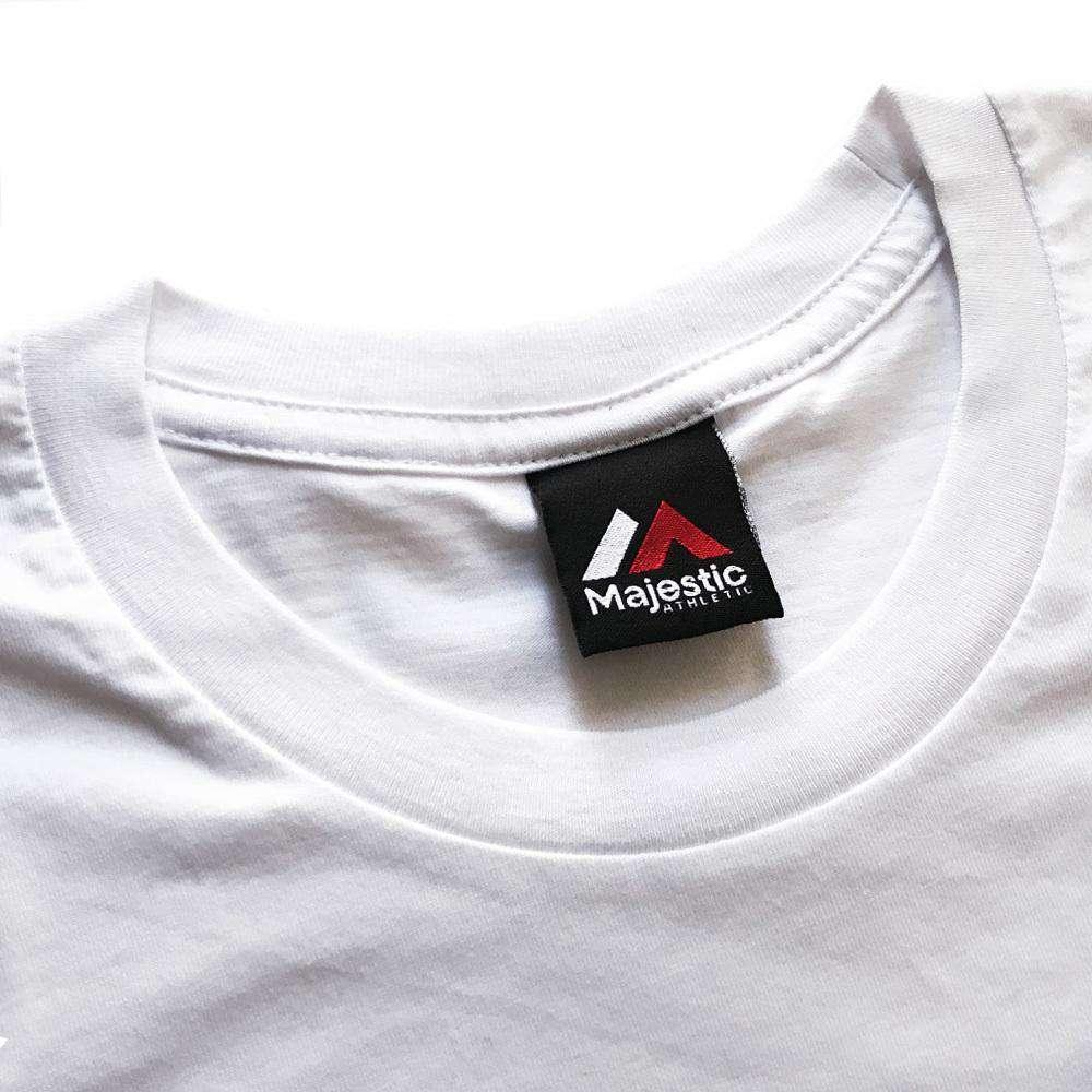 Majestic Athletic T-Shirts L Los Angeles Dodgers Majestic MLB Macy Logo T-Shirt - White