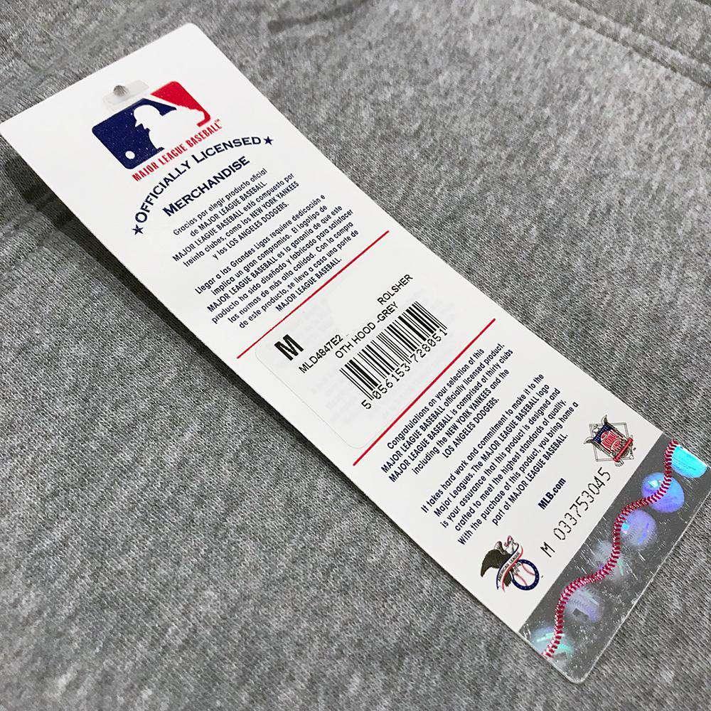 Majestic Athletic Jumpers Los Angeles Dodgers Majestic MLB Rolsher Hoodie Jumper - Grey
