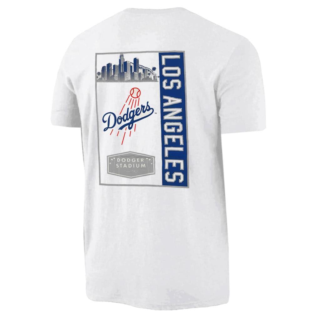 Majestic Athletic T-Shirts Los Angeles Dodgers Majestic MLB Skyliner T-Shirt - White