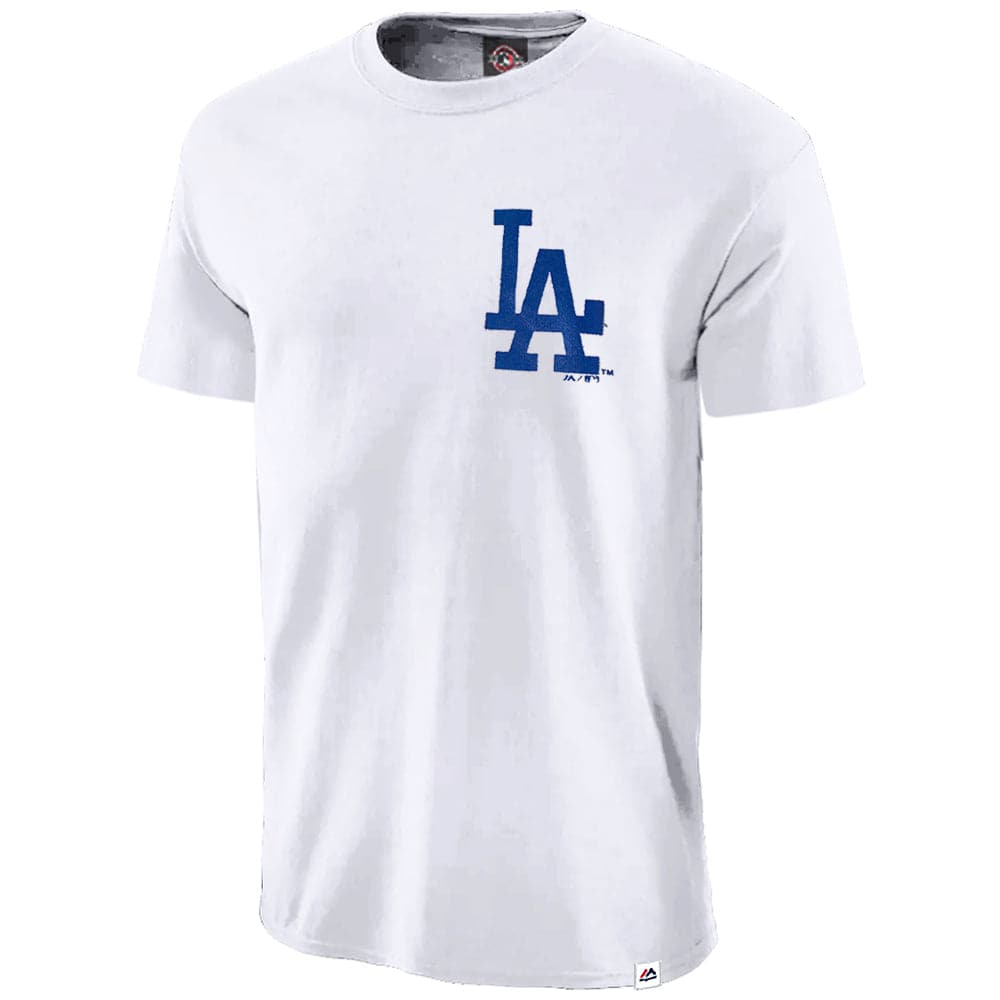 Majestic Athletic T-Shirts Los Angeles Dodgers Majestic MLB Skyliner T-Shirt - White