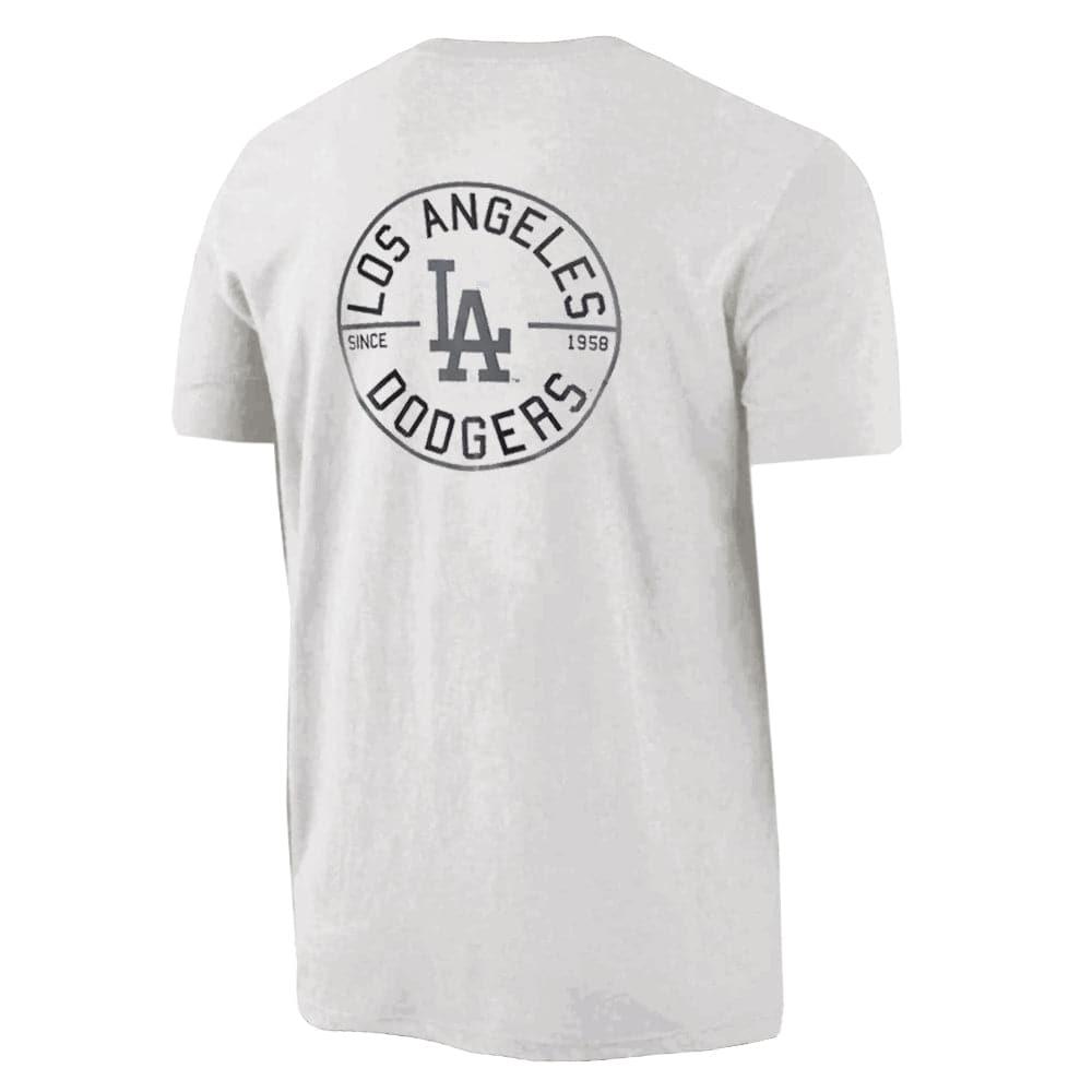 Majestic Athletic T-Shirts Los Angeles Dodgers Majestic MLB Syngar T-Shirt - Bone White