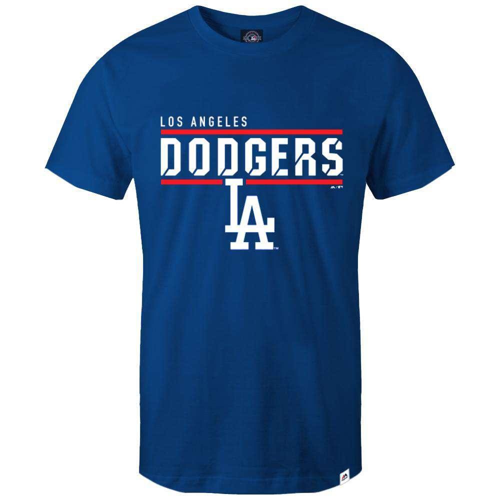 Majestic Athletic T-Shirts Los Angeles Dodgers Majestic MLB Team Flex T-Shirt - Blue