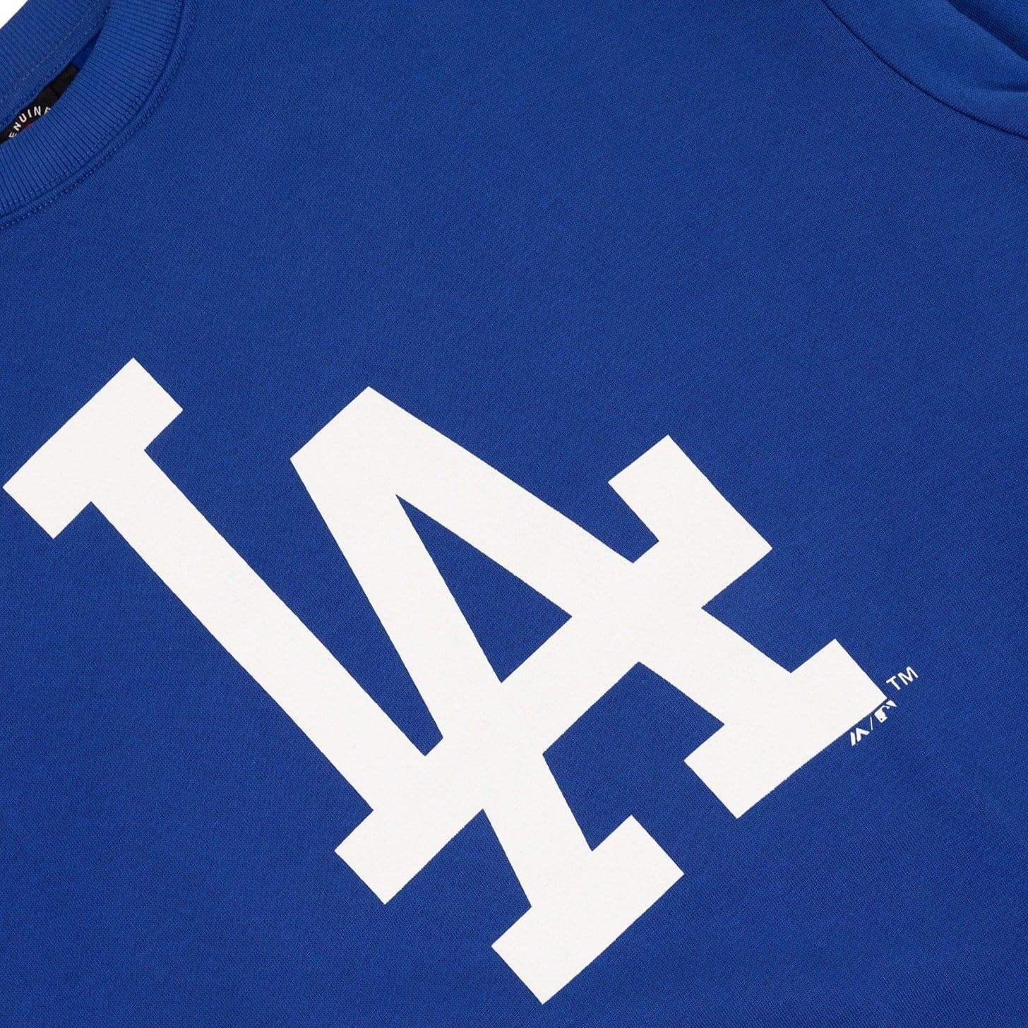 Majestic Athletic Jumpers Los Angeles Dodgers Majestic MLB Team Logo Crew Jumper - Blue
