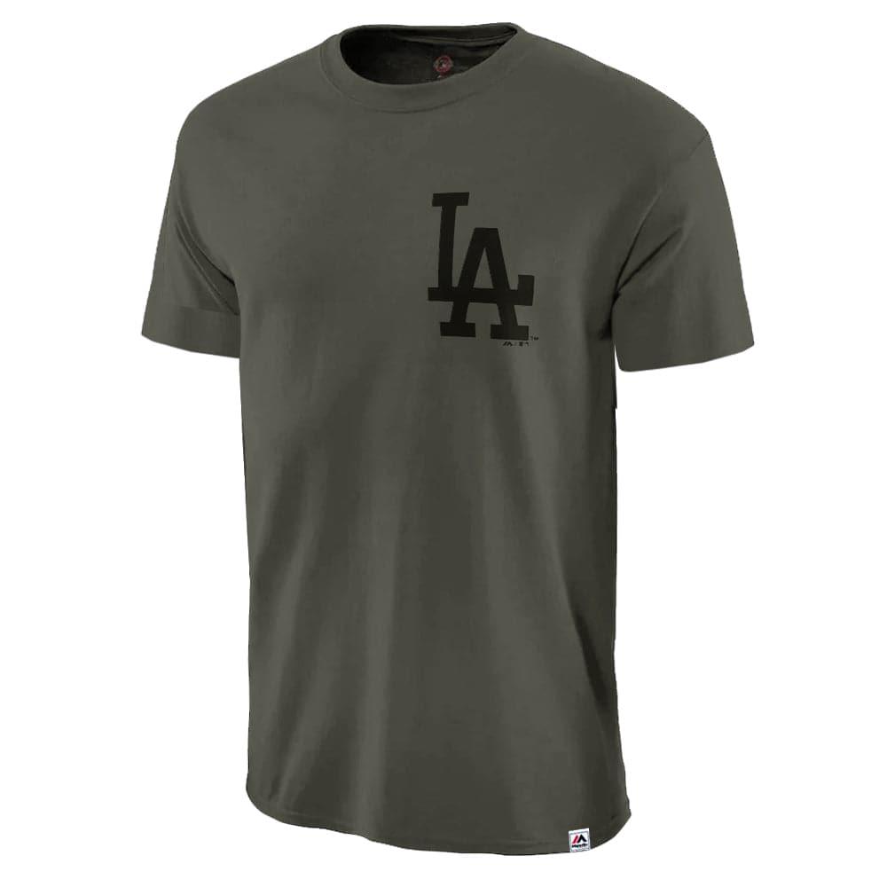 Majestic Athletic T-Shirts Los Angeles Dodgers Majestic MLB Turner T-Shirt - Olive