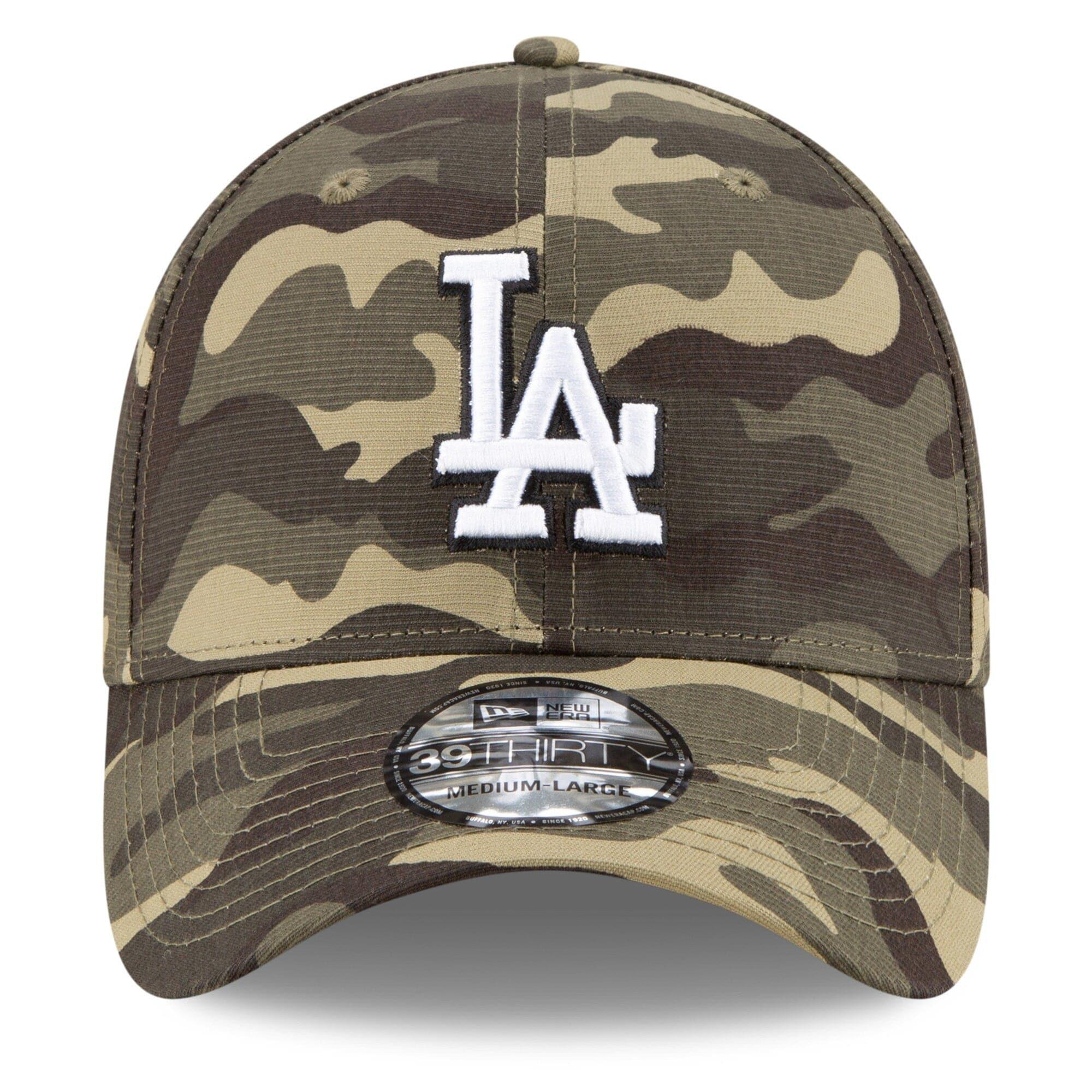 New Era Caps Los Angeles Dodgers New Era MLB 2021 Armed Forces 39THIRTY Flex Fit Curve Hat - Camo