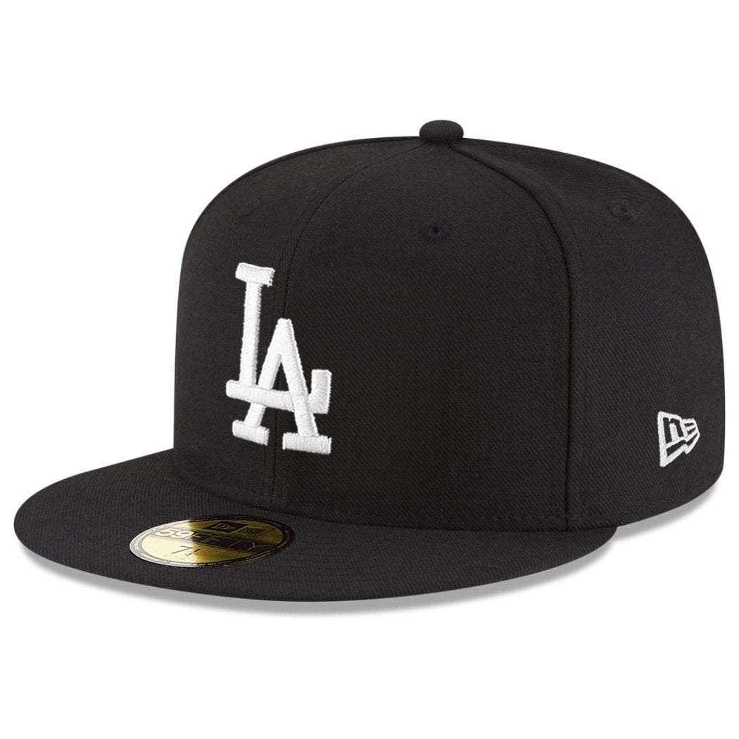 New Era Caps Los Angeles Dodgers New Era MLB Black & White 59FIFTY Fitted Hat