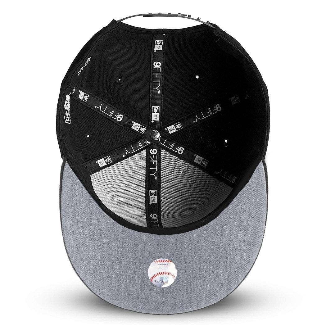 New Era Caps Los Angeles Dodgers New Era MLB Black & White Pre-Curved 9FIFTY Snapback Hat