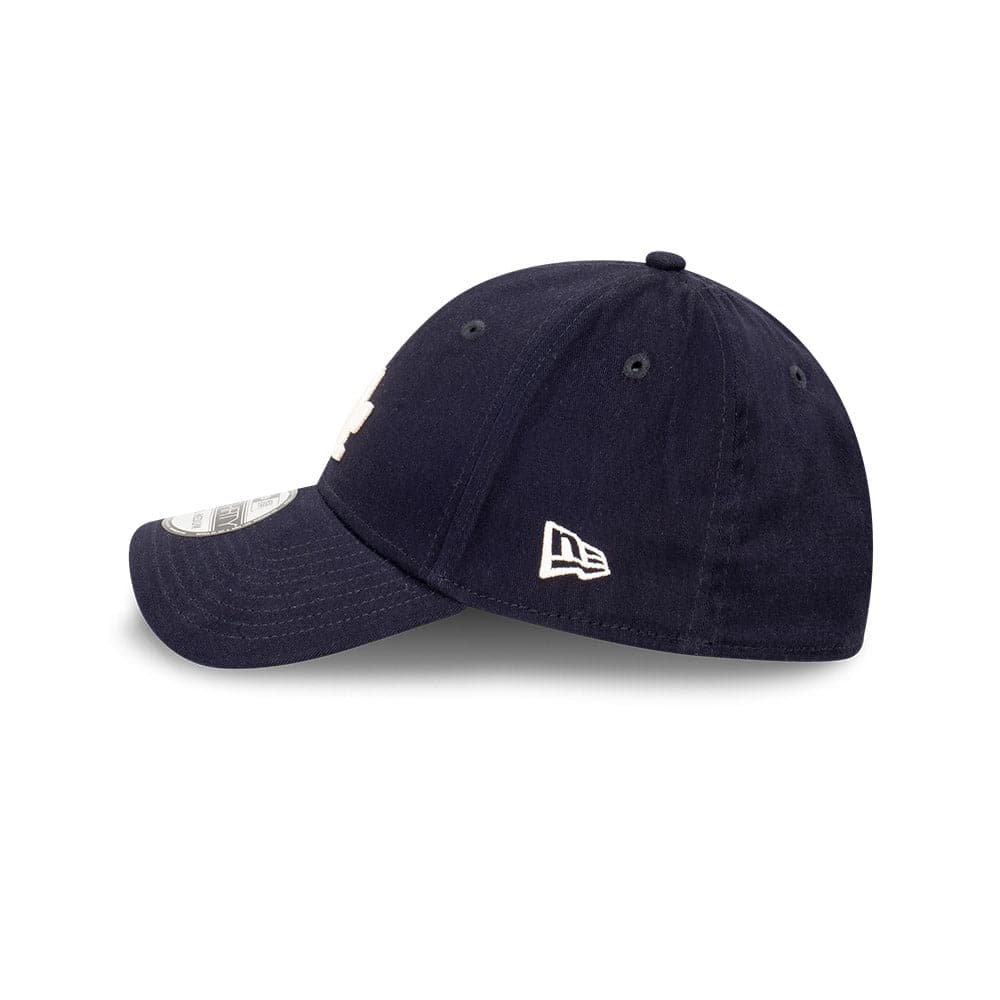 New Era Caps Los Angeles Dodgers New Era MLB Ivory Logo 39THIRTY Stretch Fit Curve Hat - Navy