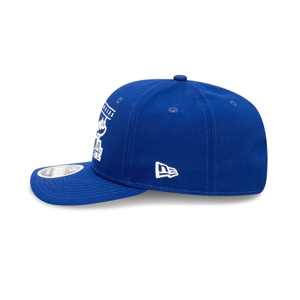 New Era Caps M/L Los Angeles Dodgers New Era MLB Line Script Pre-Curved 9FIFTY OF Snapback Hat - Blue