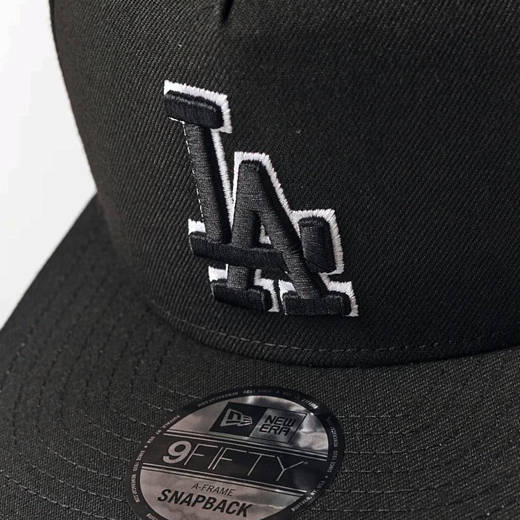 New Era Caps Los Angeles Dodgers New Era MLB Monochrome 9FIFTY A-Frame Snapback Hat - Black